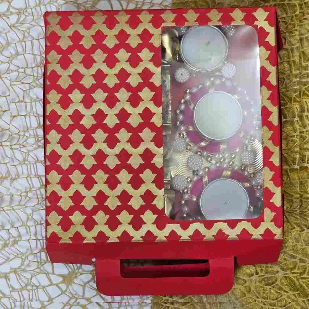 Luxury Diwali Hampers with Dry Fruit Delicacy and T-Light Holders